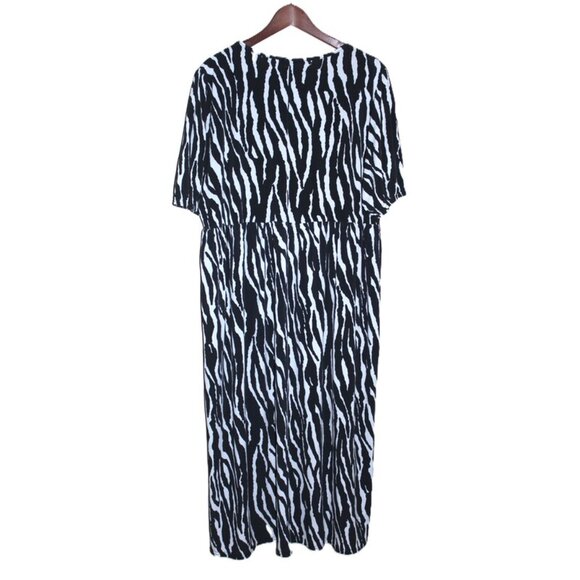 NASTY GAL Be Herd Plus Zebra Midi Dress - Size 16 (XL) - Picture 7 of 14